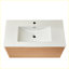 Meuble-lavabo mural flottant simple 36 po, 36 po, pré-assemblé avec comptoir en céramique