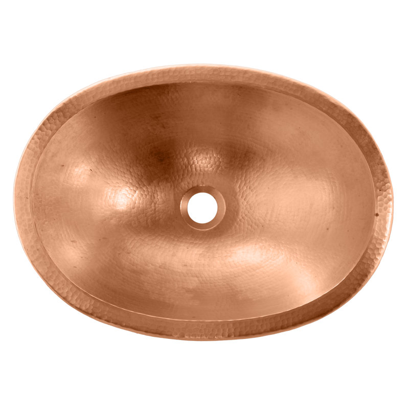 Naked Copper 19" Oval Undermount Bathroom Sink