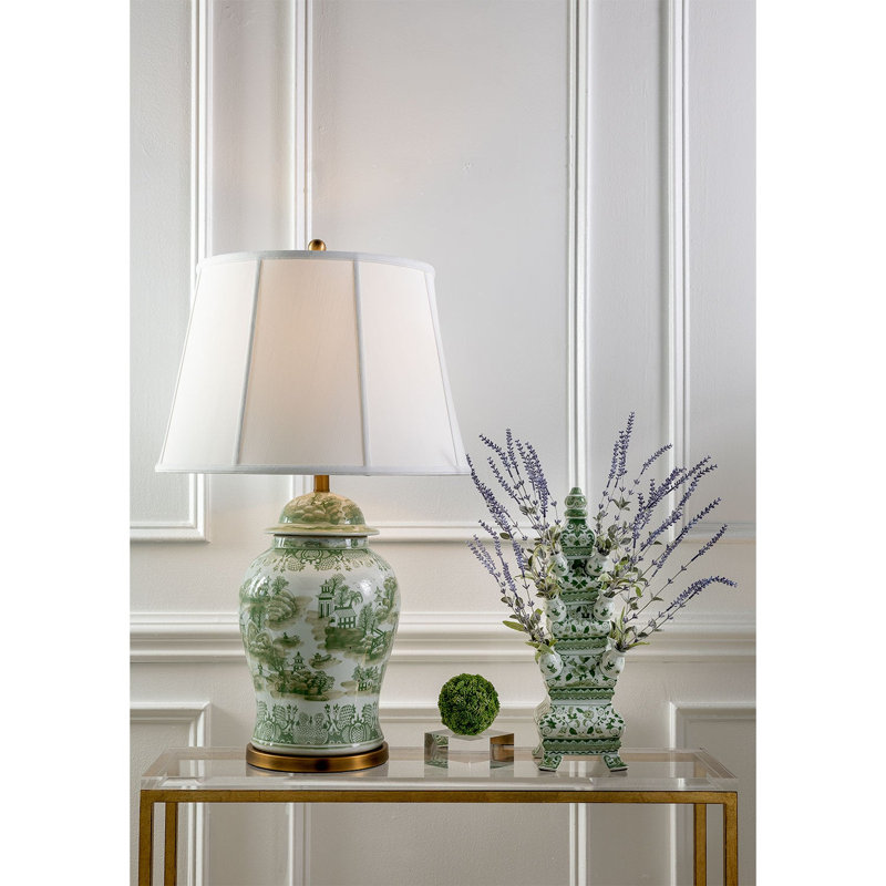 Green Willow Accent Lamp, 150, 3-Way, 33" H x 20" W x 20" D