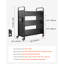 3-Tier Rolling Book Cart Single Sided L-Shaped Shelves Book Truck-125123258-125123256