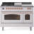 ILVE Nostalgie II Series 48 inch Dual Fuel Range with 5 Sealed Burners, Griddle, Frenchtop (Glass Door)-98196568-98196550