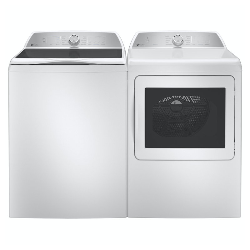 Ge Profile 7.4 Cu. Ft. Capacity Aluminized Alloy Drum Electric Dryer With Sanitize Cycle And Sensor Dry, Electric, White