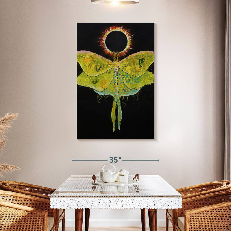Luna Moth Eclipse, 48" H x 32" W
