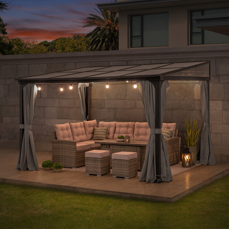 10 Ft. W x 12 Ft. D Steel Hardtop Patio Gazebo