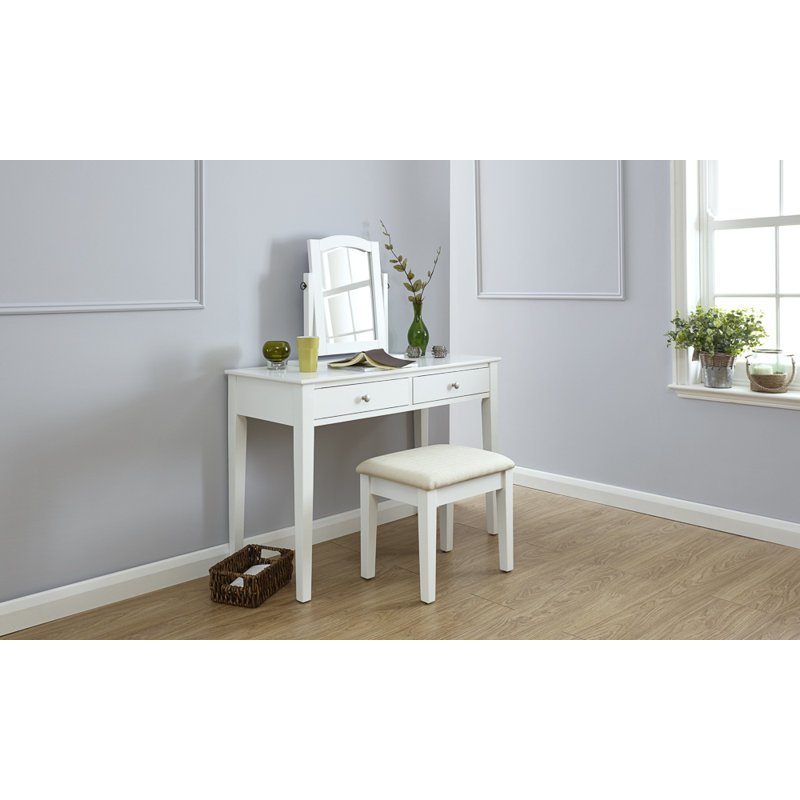 Arundel Dressing Table with Mirror, Brilliant White