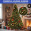  Arbre de Noël artificiel épinette vert 7,5 pi, arbre de Noël saisonnier avec 550 lumières préinstallées et embouts de branches denses