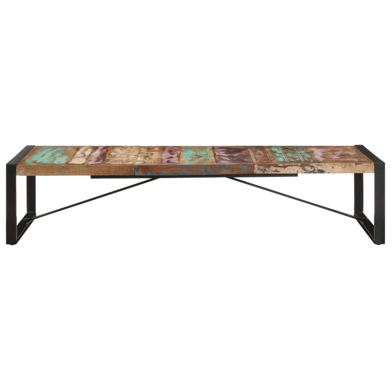 Table basse simple Cielke, H 15,7 po x l 70,9 po x L 35,4 po, Black, Brun et bleu