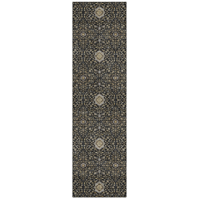 Machine Washable Indoor/Outdoor Erfried ACN2409 Global Rug, Runner 2'3" x 7'6"