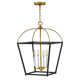 Tate 4-Light Chain-Hung Two-Tone Pendant