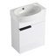Meuble-lavabo à fermeture en douceur avec lavabo et support de rangement, 16 po pour petite salle de bain-802404963