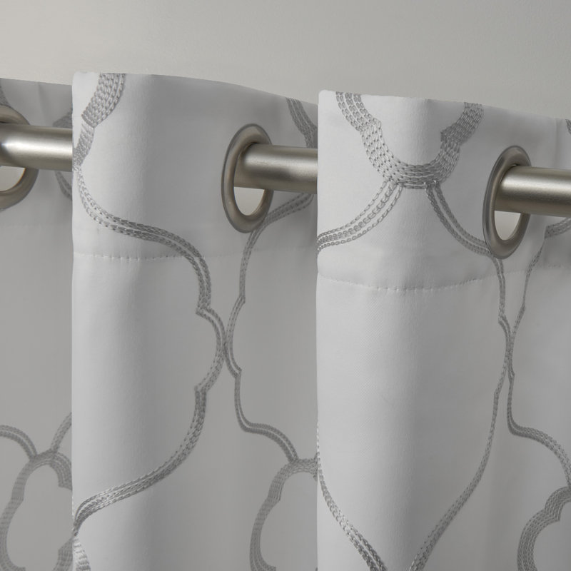 Belmont Room Darkening Curtain Pair, Winter, 52" W x 108" L