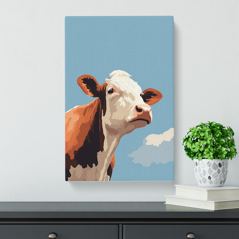Cow Minimalism - Print, 76cm H x 50cm W x 3cm D