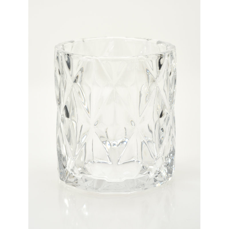 Petit porte-votive en verre, H 4 po x l 4 po x P 4 po, Noir