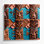 Art mural sur toile hawaïen à motifs géométriques tiki noir