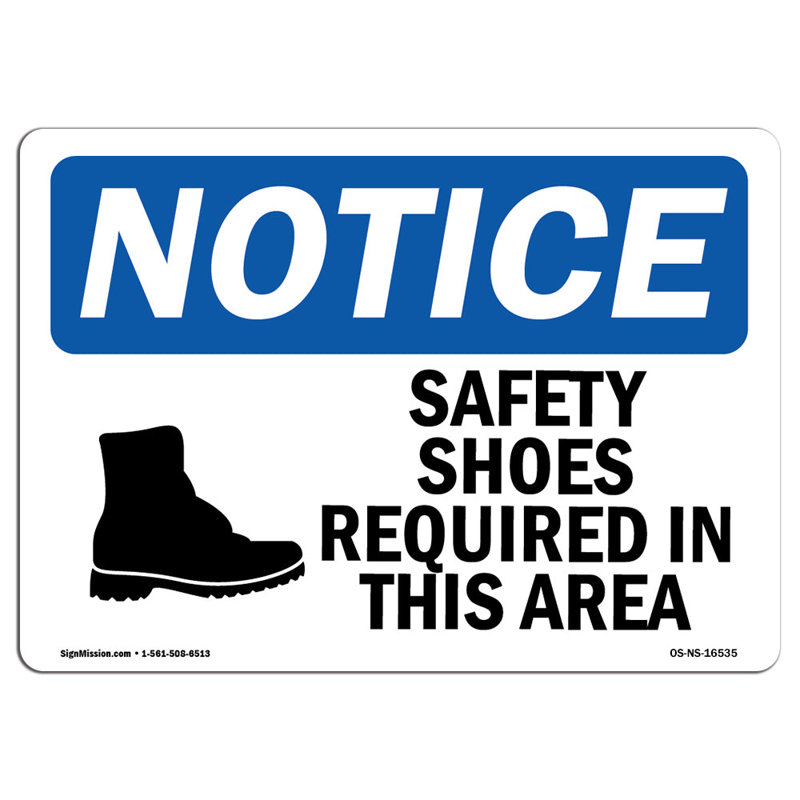 Symbole de zone de chaussures de sécurité requis