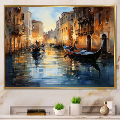 Italy Venetian Reflections I On Canvas Print