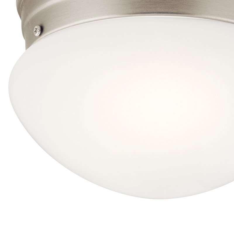 Plafonnier encastré 7,5 po 1 lumière Stevens, Nickel brossé