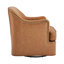 Fauteuil demi-tonneau pivotant en cuir véritable Fazio-1639651037