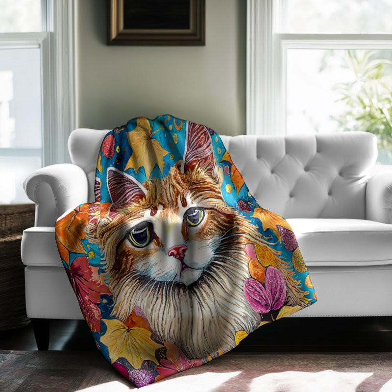 Fall Furball - 1 Piece Premium Sherpa Blanket, L 60 po x L 80 po