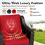 Ensemble de 2 chaises longues en osier avec coussins moelleux Minghui-269635560
