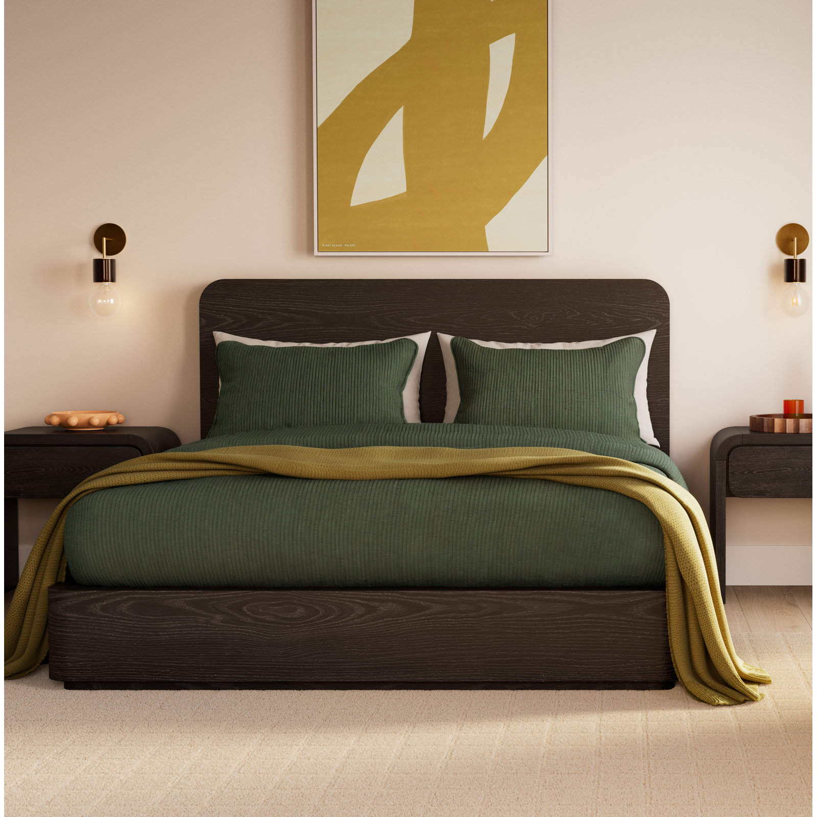 Stone Washed Cotton Velvet Quilt Set, Full/Queen Quilt + 2 Standard Shams, Emerald