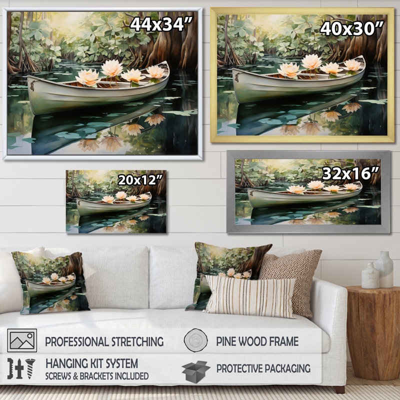 Red Mexico Art the Flowered - reproduction d'art, Cadre simple blanc, H 24 po x l 32 po x P 1 po