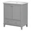 Meuble-lavabo 30 po avec lavabo en céramique-108863518-108863519