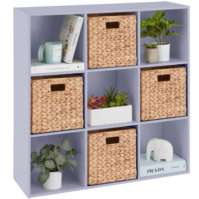 9-Cube Bookshelf, Display Storage System, Organizer W/ Removable Back Panels