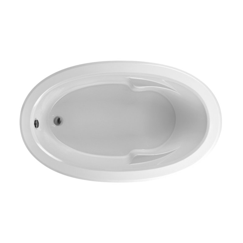 Basics® 69.25" Whirlpool Bathtub, White