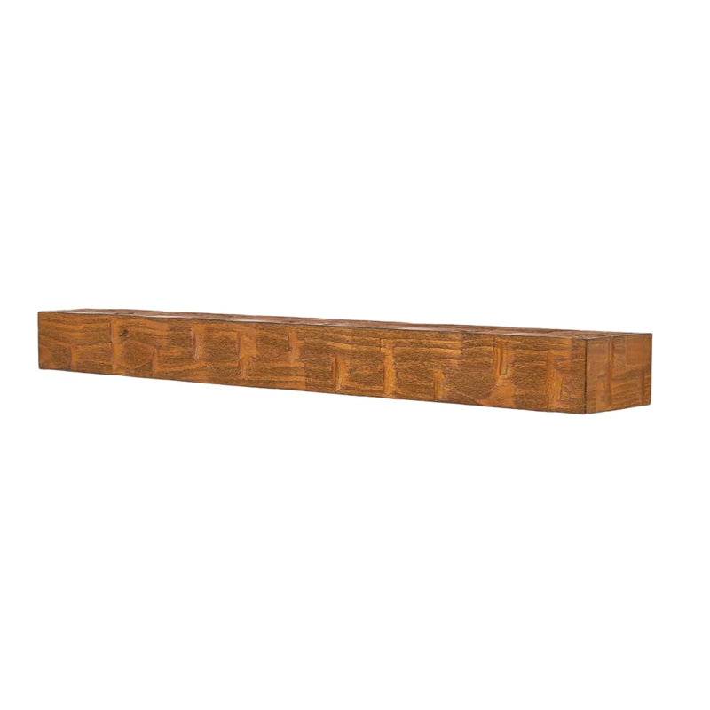 Country Living Wood Fireplace Mantel Shelf, Chestnut, 72"