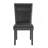 Black Dining Table And (4) Charcoal Dining Chairs