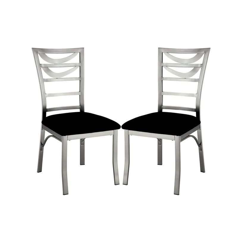 Chaises de salle à manger en métal 2 pièces Contemporary