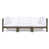 Coussin blanc / cadre gris