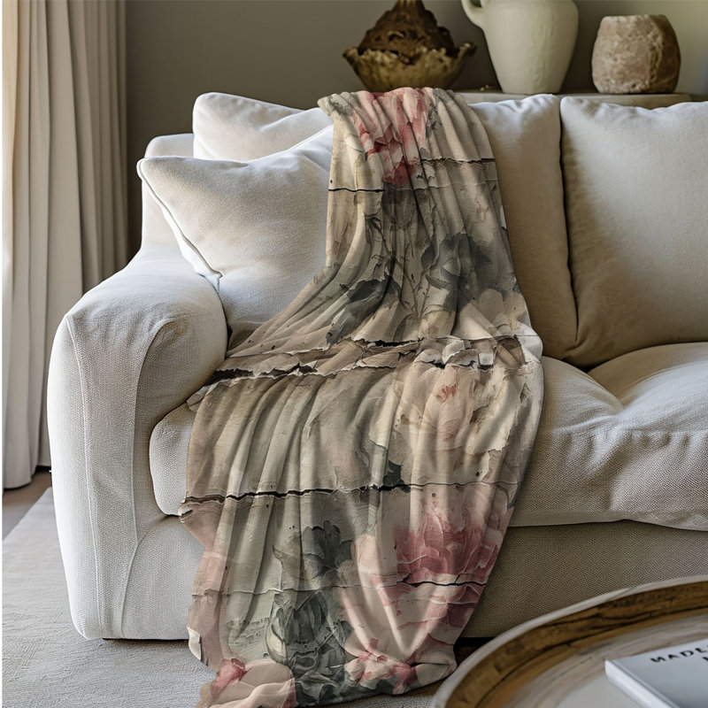 Rustic Flowers - 1 Piece Premium Blanket, Twin