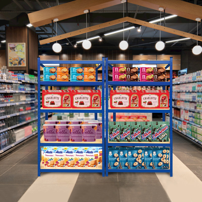 Mirela 90cm W Metal Height -Adjustable Shelving Unit