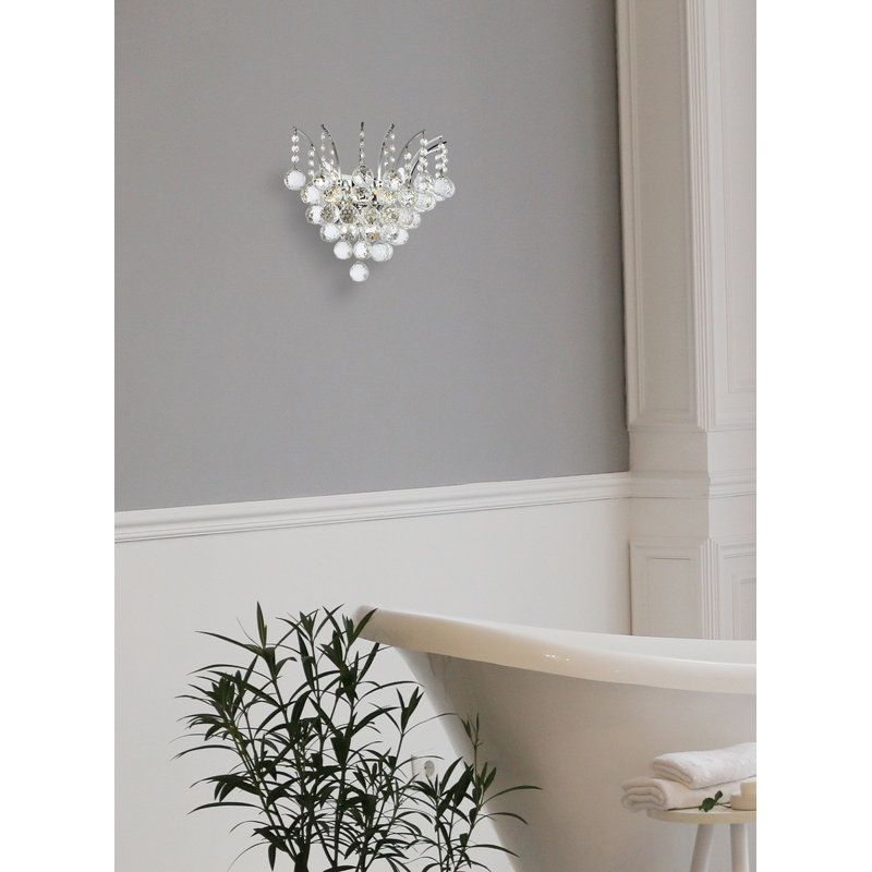 Isadora Wall Sconces, Royal Cut, 13" H x 16" W x 8" D, Chrome