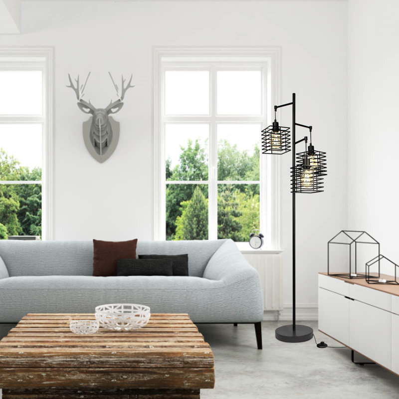 Ailyn 161cm Black Tree Floor Lamp