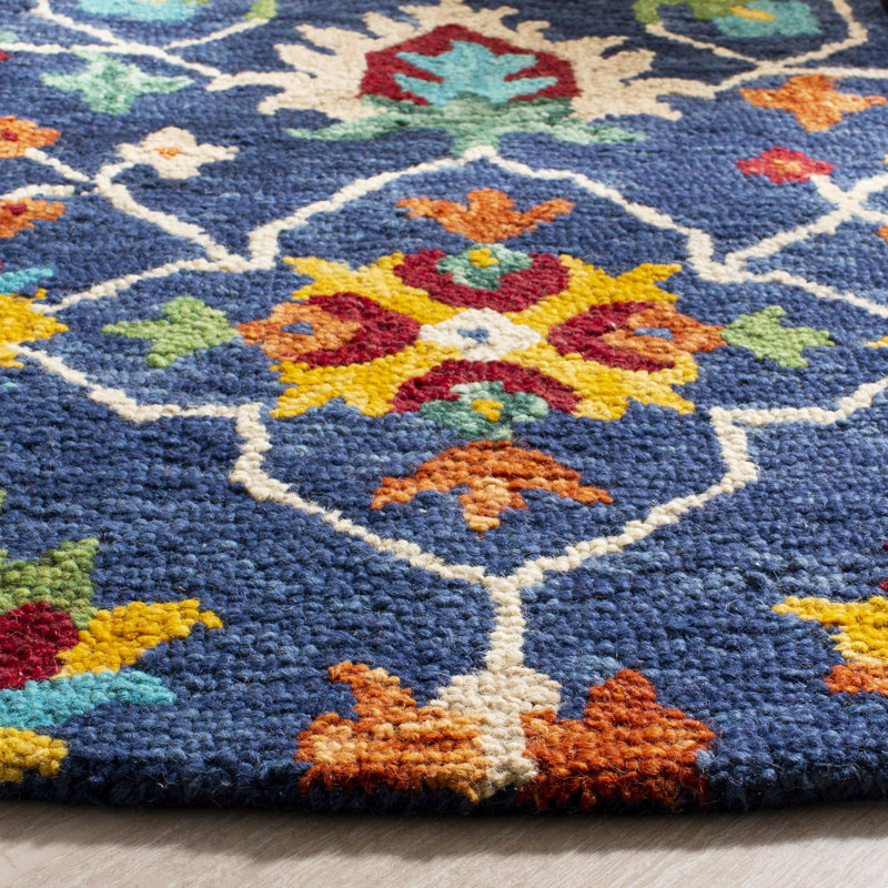 Tapis oriental en laine touffeté à la main Porterfield, Rond 9 pi