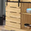 Armoire de rangement 31,89 "avec buffet et porte de grange coulissante, couloir, armoire d'appoint-285914373