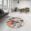Tapis contemporain rose / orange / vert-509044940
