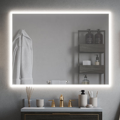 Aura 24? Rectangular Lighted Led Mirror With Defogger, Built-In Dimmer, And Adjustable Brightness