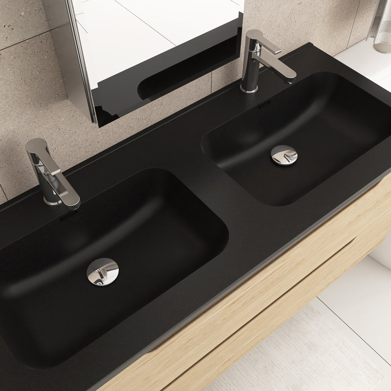 Meuble-lavabo mural 48 po avec panneau de particules