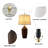 ChenJoss 23" Ceramic Table Lamp Set, suitable for bedrooms, living rooms, desks, and offices