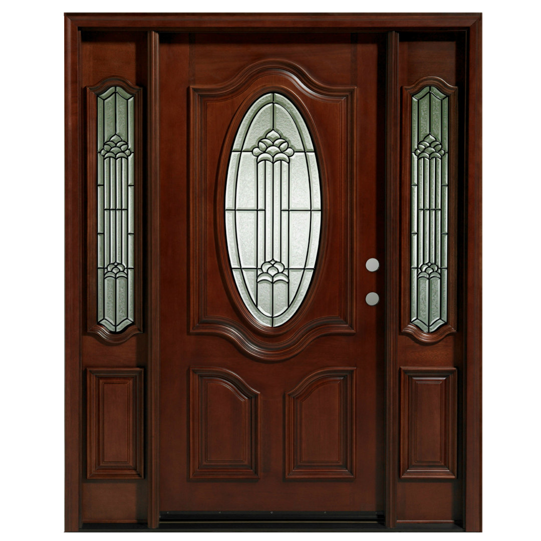 61.25'' x 81.5'' Glass Wood Front Entry Doors Asian Pacific Products Inc. Door 