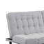 Canapé-lit convertible futon, coussins capitonnés en biscuit, gris 81 po-130982899
