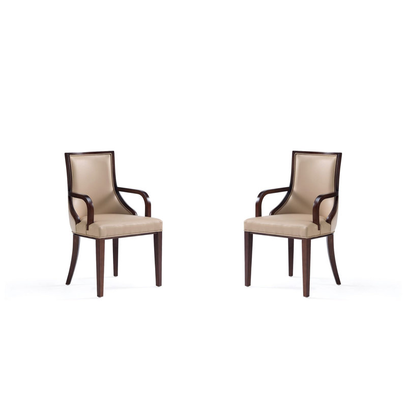 Grand Upholstered Arm Chair, 2, Beige