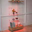 Vitrine moderne en verre avec 2 grands tiroirs et lumières DEL-206747327