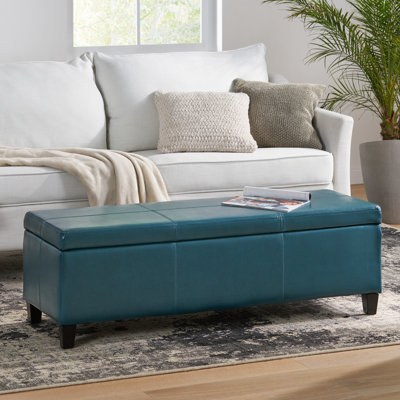 Repose-pieds en cuir avec rangement Jye Vegan