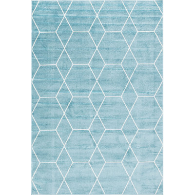 Tapis bleu menthe Debrodie