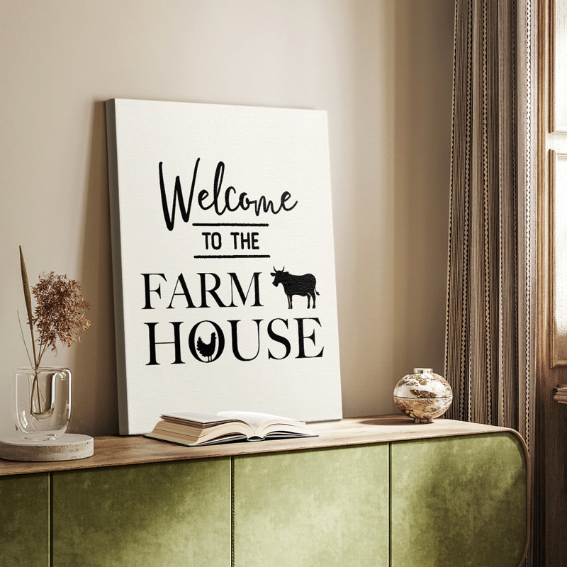 Bienvenue à la ferme - galerie Cavas sur mesure, H 12 po x l 8 po